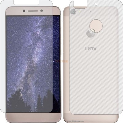 TELTREK Front and Back Tempered Glass for LEECO LE1S (Front Matte Finish & Back 3d Carbon Fiber)(Pack of 2)