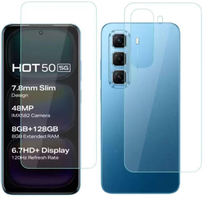 4 YARDS Front and Back Tempered Glass for Infinix Hot 50 5G(Pack of 1)