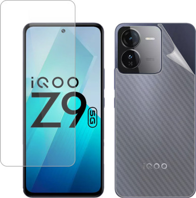 Ten To 11 Front and Back Tempered Glass for iQOO Z9 5G, iQOO Z9 5G [Back Carbon Fiber](Pack of 2)