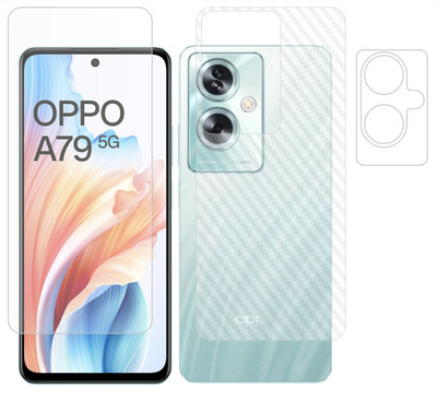 Ten To 11 Front and Back Tempered Glass for Oppo A79 5G, Oppo A79 5G [Back Carbon Fiber] [Rear Camera Lens Guard](Pack of 3)