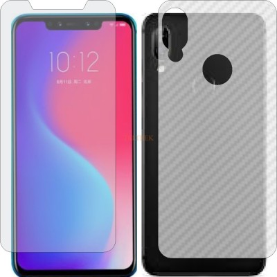 TELTREK Front and Back Tempered Glass for LENOVO S5 PRO (Front Matte Finish & Back 3d Carbon Fiber)(Pack of 2)