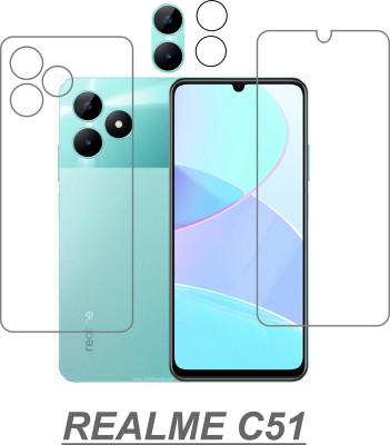 Cinzia Front and Back Tempered Glass for Realme C51(Pack of 3)