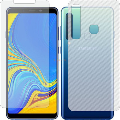 TELTREK Front and Back Tempered Glass for SAMSUNG GALAXY A9 PRO (Front Matte Finish & Back 3d Carbon Fiber)(Pack of 2)