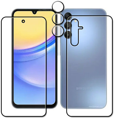 tombik Front and Back Tempered Glass for 29cc-Samsung Galaxy A16-fb,lens(Pack of 3)