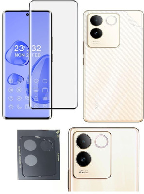 COVER CAPITAL Front and Back Tempered Glass for iQOO Z7 Pro(Pack of 3)