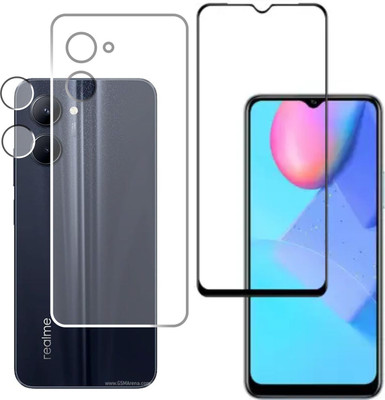 KANCHA Front and Back Tempered Glass for REALME C33(Pack of 2)