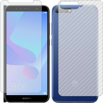 MOBART Front and Back Tempered Glass for HUAWEI Y6 2018(Pack of 2)