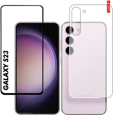 Olonga Front and Back Tempered Glass for SAMSUNG GALAXY S23(Pack of 2)