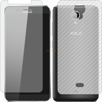 TELTREK Front and Back Tempered Glass for XOLO ONE HD (Front Matte Finish & Back 3d Carbon Fiber)(Pack of 2)