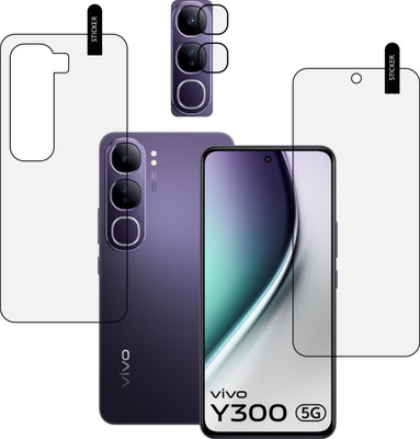 MOBKAVACH Front and Back Tempered Glass for Vivo Y300 5G(Pack of 3)