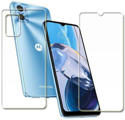 MUTAALI Front and Back Tempered Glass for Motorola Moto E22i(Pack of 1)