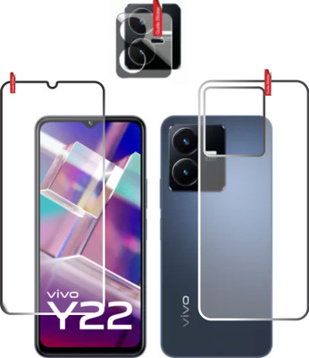 chakoor Front and Back Tempered Glass for VIVO Y22(Pack of 3)