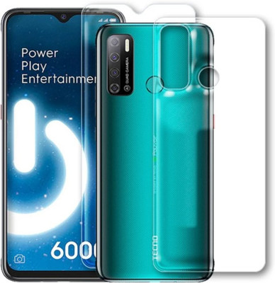 KHWABEEDA Front and Back Tempered Glass for Tecno Spark Power 2(Pack of 2)