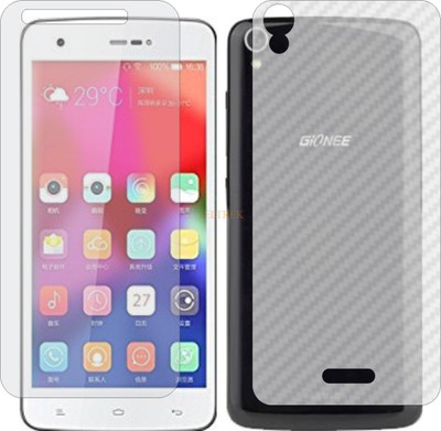 TELTREK Front and Back Tempered Glass for GIONEE V6L (Front Matte Finish & Back 3d Carbon Fiber)(Pack of 2)