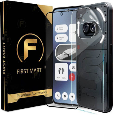 FIRST MART Front and Back Tempered Glass for Nothing Phone 2A 5G, Nothing 2A 5G, Nothing 2A, Nothing Phone 2A, 2A 5G, ( 1 OG Tempered Glass with 1 Back Screen Guard )(Pack of 2)