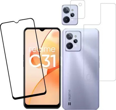 MUTAALI Front and Back Tempered Glass for Realme C31 c(Pack of 1)