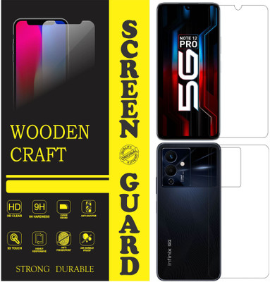 wooden craft Front and Back Tempered Glass for Infinix Note 12 Pro 5G {Flexible}, X671B, Note 12 Pro 5G(Pack of 2)