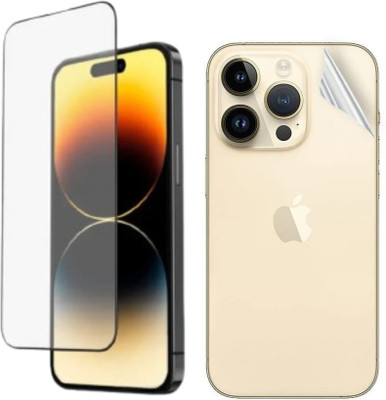 MD PROTECT Front and Back Tempered Glass for iPhone 14 Pro Max 5G, Premium 2.5D Curved Tempered Glass with Unbreakable Hydrogel Membrane TPU Matte Full Coverage Back Screen Guard(Pack of 2) MD PROTECT Front and Back Tempered Glass for iPhone 14 Pro Max 5G, Premium 2.5D Curved Tempered Glass with Unbreakable Hydrogel Membrane TPU Matte Full Coverage Back Screen Guard(Pack of 2)