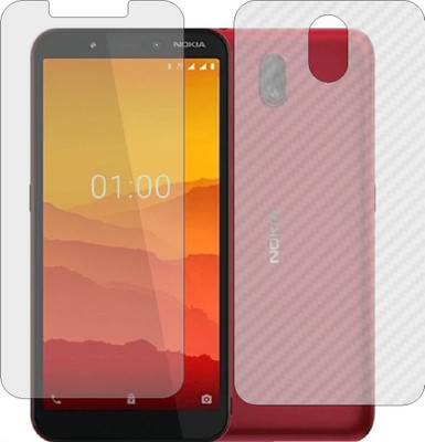 MOBART Front and Back Tempered Glass for NOKIA C1(Pack of 2)