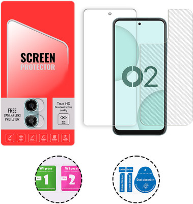 SOMTONE Front and Back Tempered Glass for Lava O2 4G (1 FREE CAMERA LENS) WITH FRONTBACK SCREEN PROTECTOR(Pack of 1)
