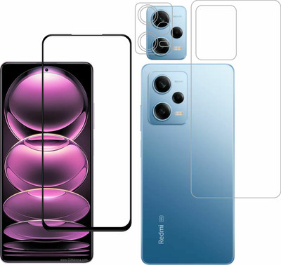 Vatsin Front and Back Tempered Glass for Redmi Note 12 Pro+ 5G, Redmi Note 12 Pro+ 5G [With Rear Camera Lens Guard](Pack of 3)