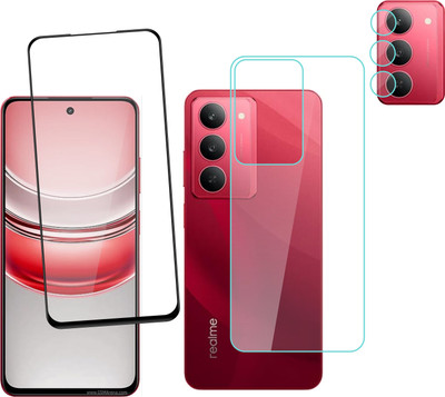 Ten To 11 Front and Back Tempered Glass for realme C75 5G, Realme C75 [With Rear Camera Lens Guard](Pack of 3)