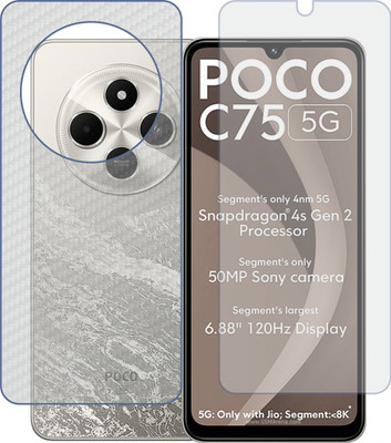 Mobling Front and Back Tempered Glass for Poco C75 5G MZB0IDJIN(Pack of 2)
