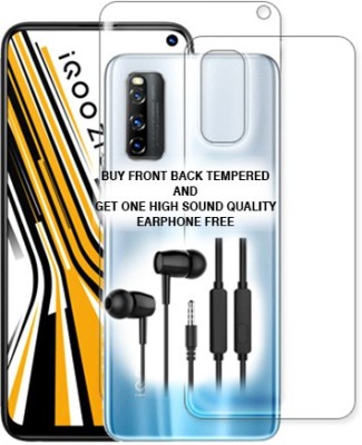 ARBAN Front and Back Tempered Glass for vivo iQOO Z1 FRONT BACK TEMPERED GLASS BUY AND GET EARPHONE FREE(Pack of 1)