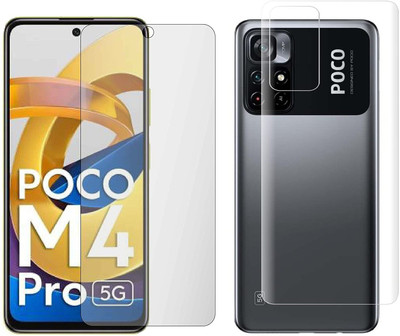 4 YARDS Front and Back Tempered Glass for Poco M4 Pro 5G (Matte Finish)(Pack of 1)