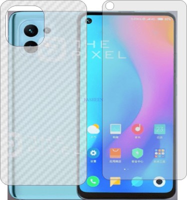 Fasheen Front and Back Tempered Glass for MI 11 LITE 5G (Front Matte Finish & Back 3d Carbon Fiber)(Pack of 2)