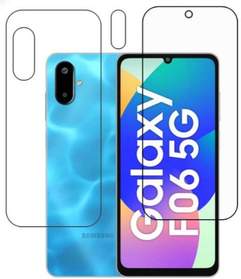 DOWRVIN Front and Back Screen Guard for SAMSUNG GALAXY F06 5G FRONT AND BACK (C)TEMPERED GLASS(Pack of 3)