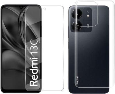4 YARDS Front and Back Tempered Glass for Redmi 13C 4G(Pack of 1)