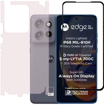 AARERED Front and Back Tempered Glass for MOTOROLA EDGE 50 NEO, MOTO EDGE 59 NEO, motorola edge 50 neo, moto edge 50 neo(Pack of 1)