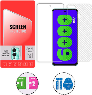 SOMTONE Front and Back Tempered Glass for Infinix Hot 12 Play 4G (1 FREE CAMERA LENS) WITH FRONTBACK SCREEN PROTECTOR(Pack of 1)