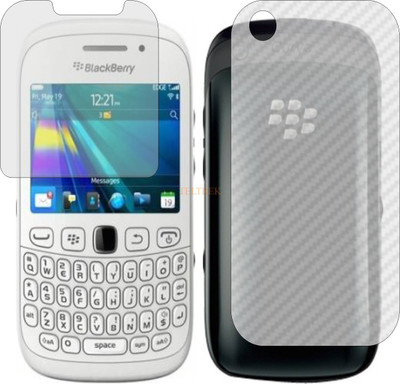 TELTREK Front and Back Tempered Glass for BLACKBERRY 9220 (Front Matte Finish & Back 3d Carbon Fiber)(Pack of 2)