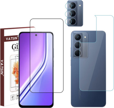 Vatsin Front and Back Tempered Glass for Realme P3X(Pack of 3)