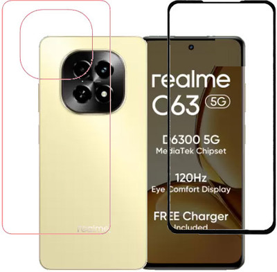 HOBBYTRONICS Front and Back Tempered Glass for realme C63 5G, realme C63(Pack of 1)