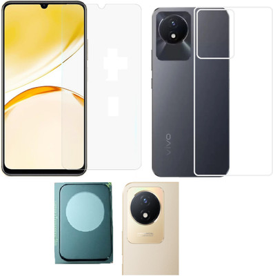 COVER CAPITAL Front and Back Tempered Glass for Vivo Y11 2023(Pack of 3)