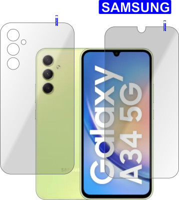 Cinzia Front and Back Tempered Glass for SAMSUNG GALAXY A34 5G(Pack of 2)