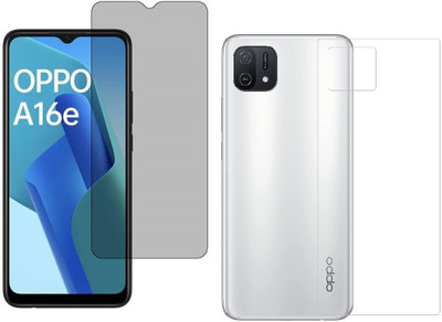 4 YARDS Front and Back Tempered Glass for Oppo A16e (Matte Finish)(Pack of 1)