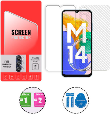 ARBAN Front and Back Tempered Glass for Samsung Galaxy M14 5G (1 FREE CAMERA LENS) WITH FRONTBACK SCREEN PROTECTOR(Pack of 1)