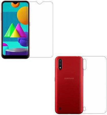 PR SMART Front and Back Tempered Glass for Samsung Galaxy M01(Pack of 2)