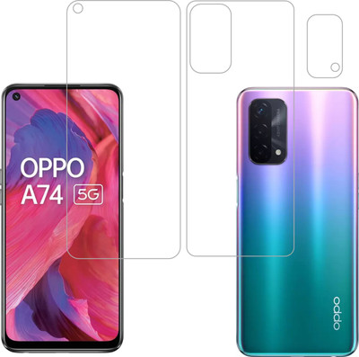Vatsin Front and Back Tempered Glass for Oppo A74 5G(Pack of 3)