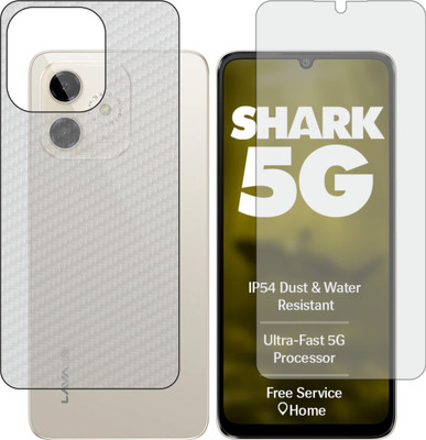 Fasheen Front and Back Tempered Glass for Lava Shark 5G(Pack of 2)