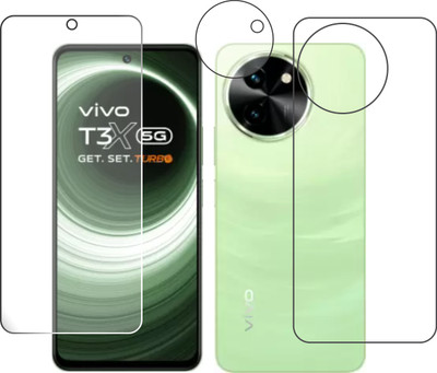 chakoor Front and Back Tempered Glass for Vivo T3x 5G(Pack of 3)