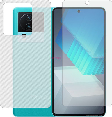 TELTREK Front and Back Tempered Glass for VIVO IQOO NEO 7 5G V2231A (Front Matte Finish & Back 3d Carbon Fiber)(Pack of 2)