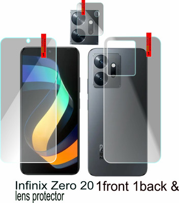 ICROMECK Front and Back Tempered Glass for Infinix Zero 20(Pack of 3)