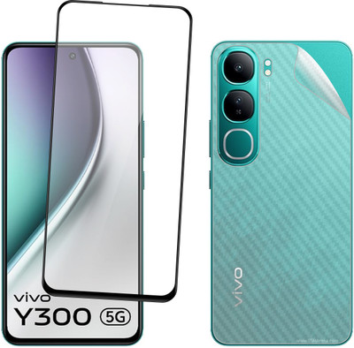 Ten To 11 Front and Back Tempered Glass for ViVO Y300 5G, ViVO Y300 5G [Back Carbon Fiber](Pack of 2)