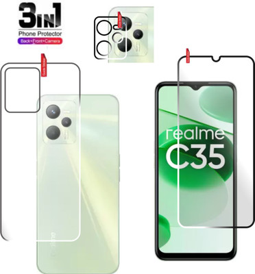 chakoor Front and Back Tempered Glass for Realme C35(Pack of 3)