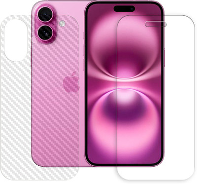 MUTAALI Front and Back Tempered Glass for iphone 16 plus(Pack of 1)